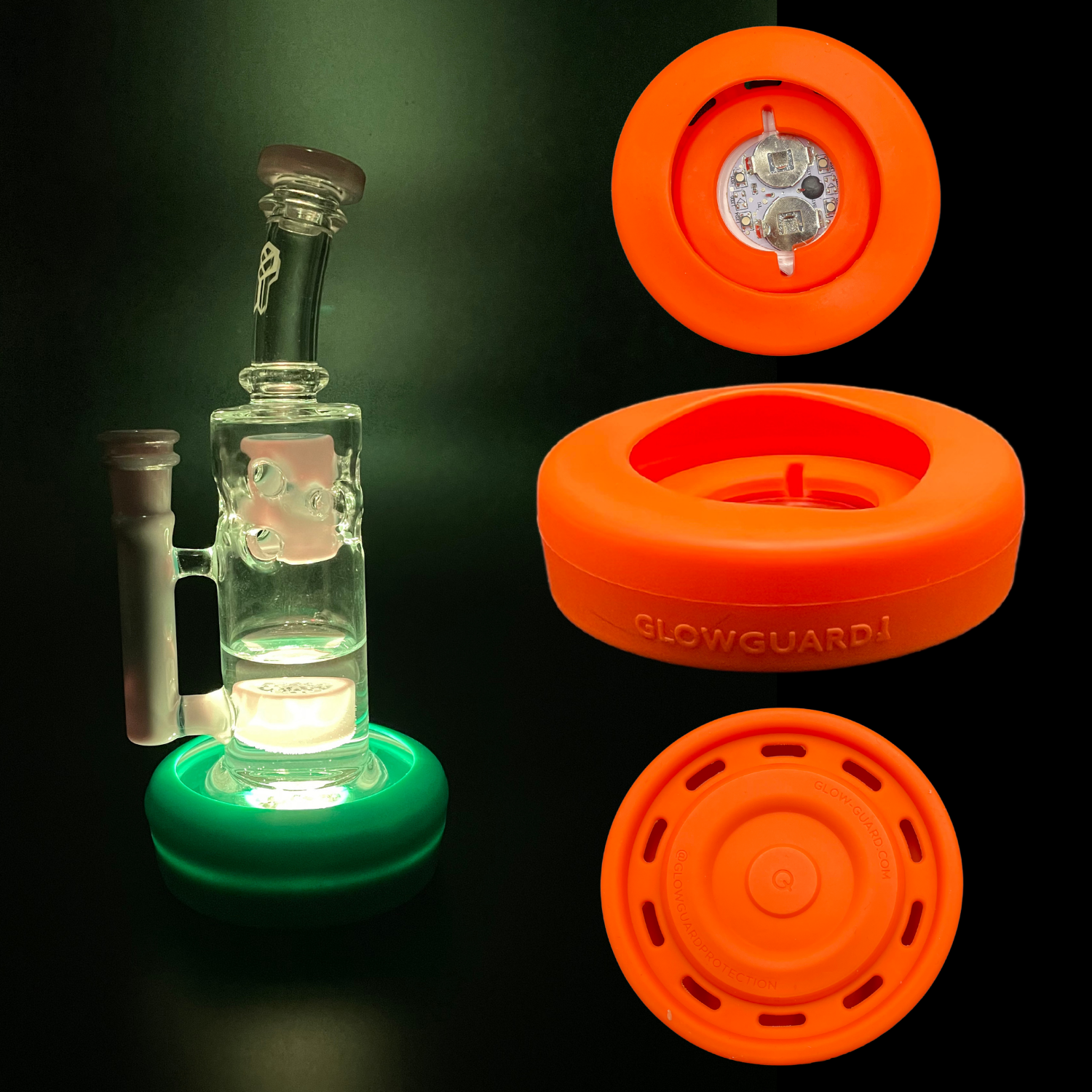 Beaker Bottom Protection Glass Bong Base Bumper 3in-4.25in Straight Tube-Beaker | Glow Guard ...