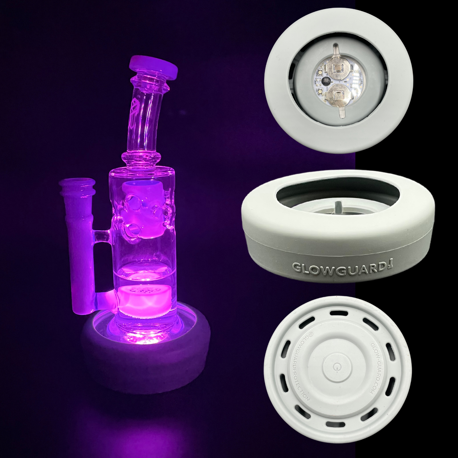 Beaker Bottom Protection Glass Bong Base Bumper 3in-4.25in Straight Tube-Beaker | Glow Guard ...